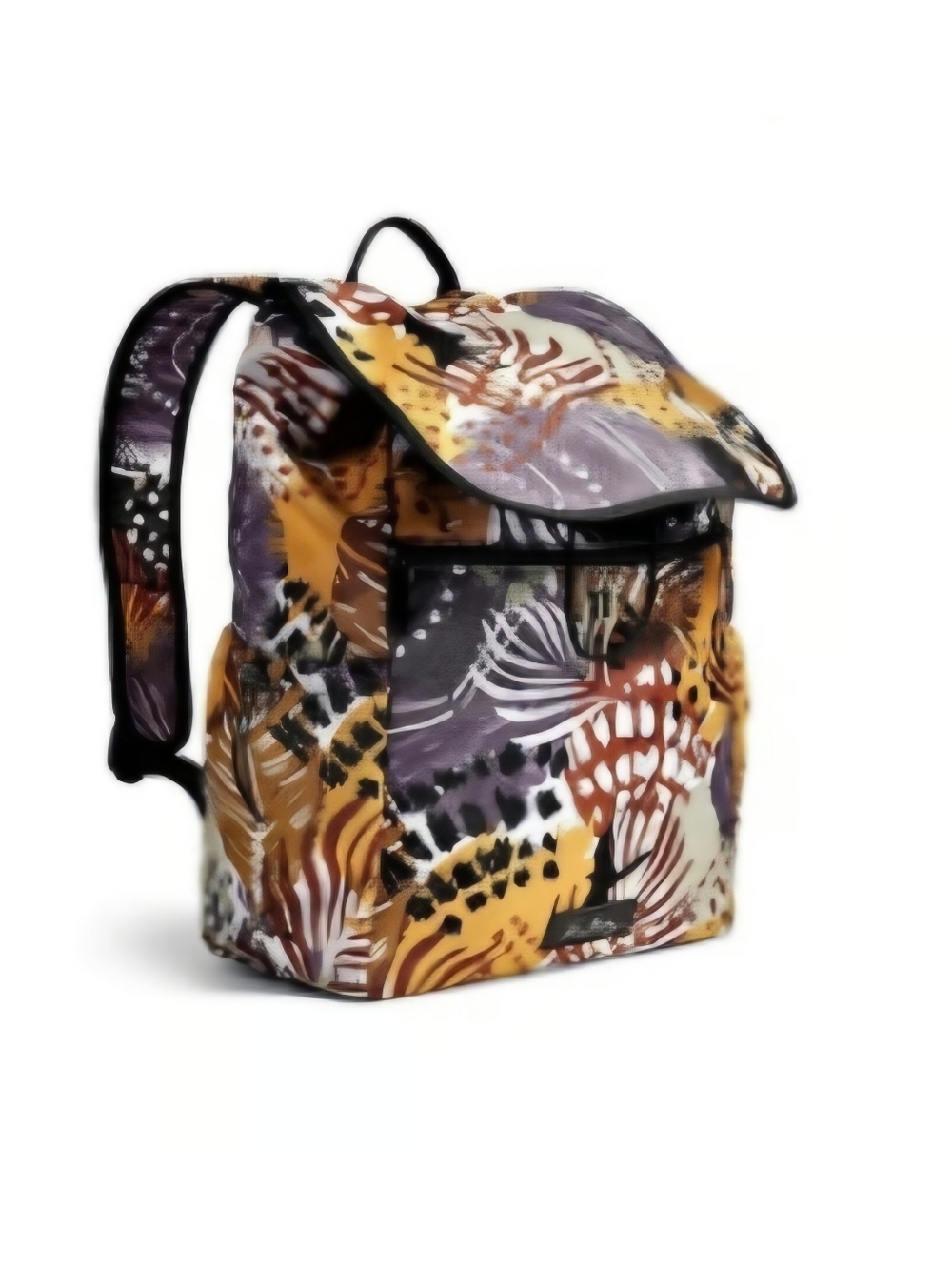 Retired Vera Bradley 'Painted Feathers' Print Backpack Like New